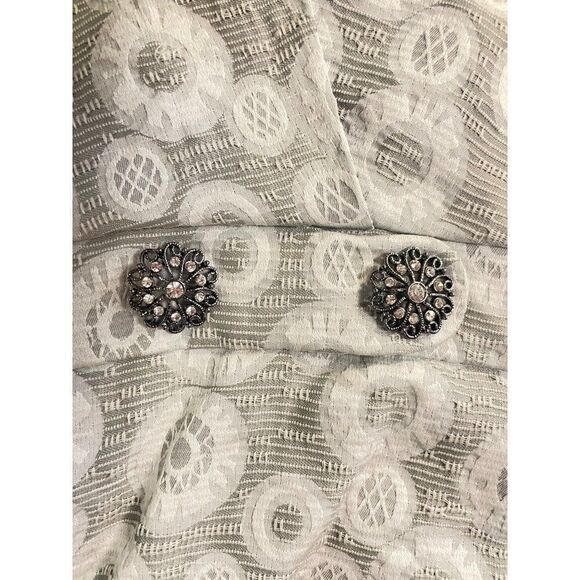 Anthropologie Moulinette Soeurs Silver One Shoulder Dress 6 - Picture 4 of 5